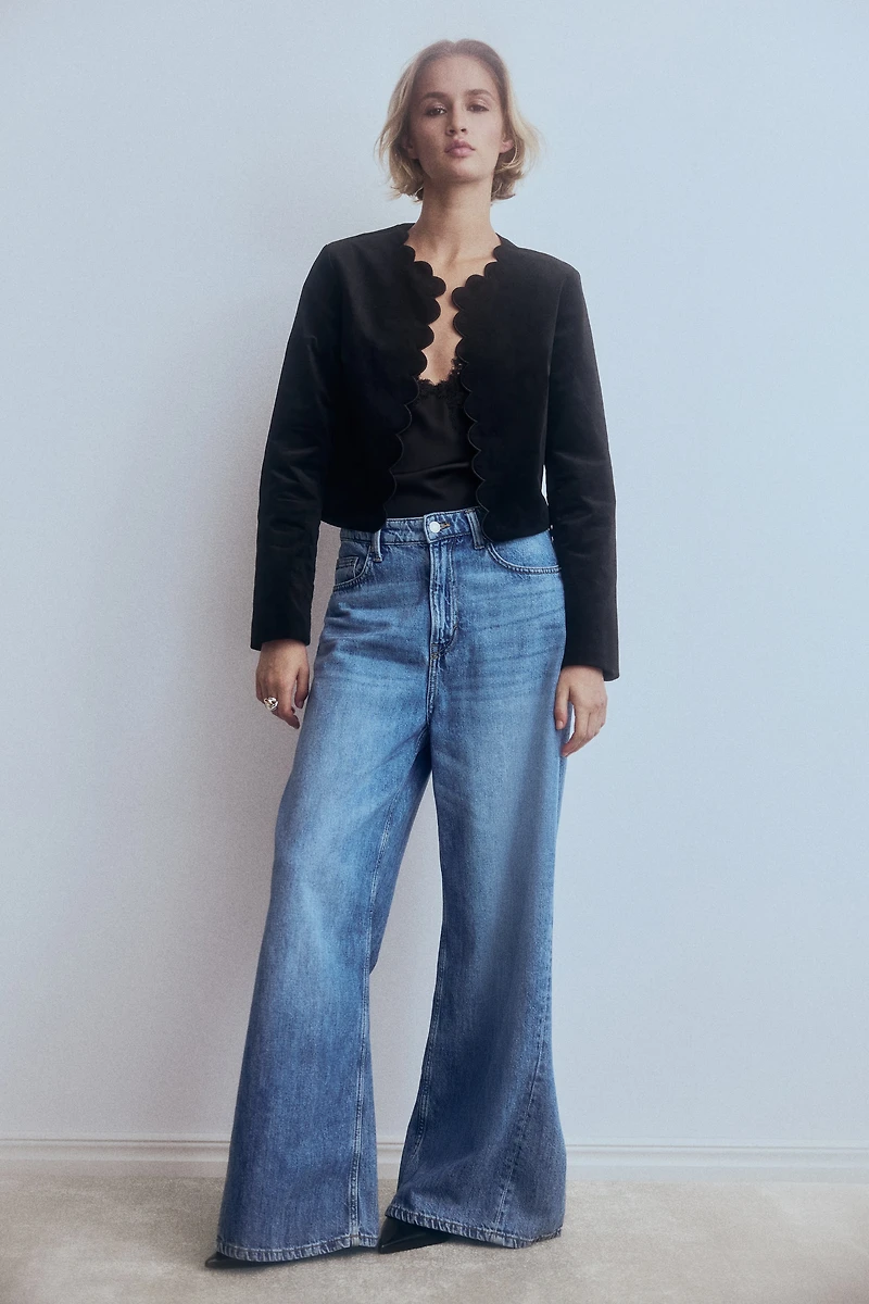 Scalloped Velvet Jacket