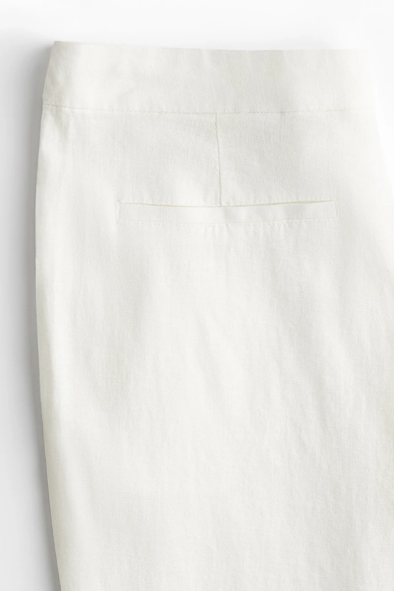 Linen-Blend Dress Pants