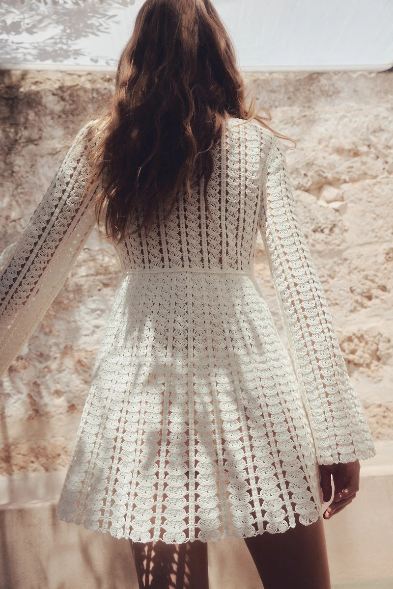 Crochet-Look Dress