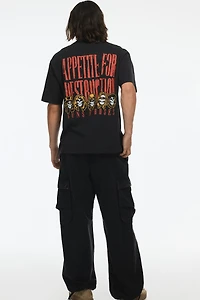 Loose Fit Vintage-Look Printed T-Shirt