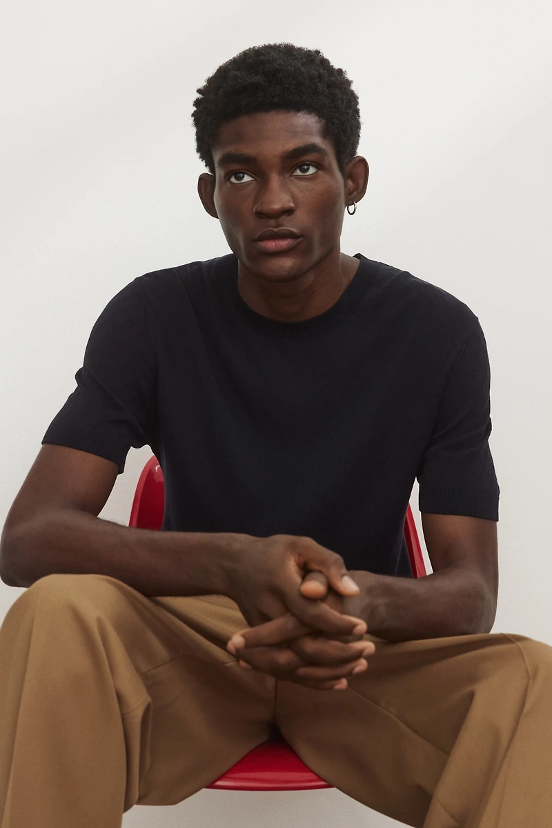 Slim-Fit Knit T-Shirt