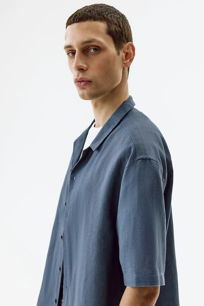 Relaxed-Fit Linen-Blend Resort Shirt