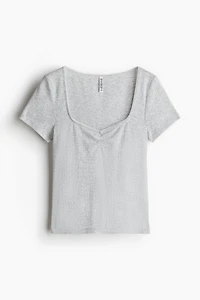 Picot-Trimmed T-Shirt