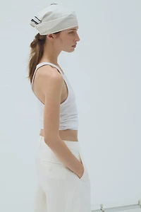 Linen-Blend Barrel Pants