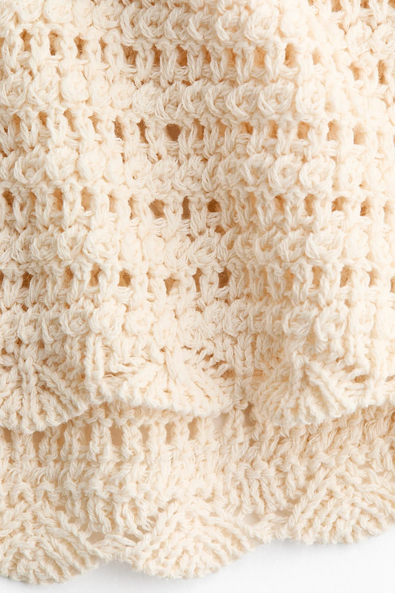 Haut en tricot pointelle avec foulard