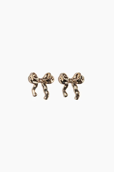 Bow-Shaped Stud Earrings