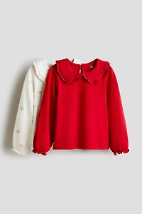 2-Pack Cotton Tops with Collar
