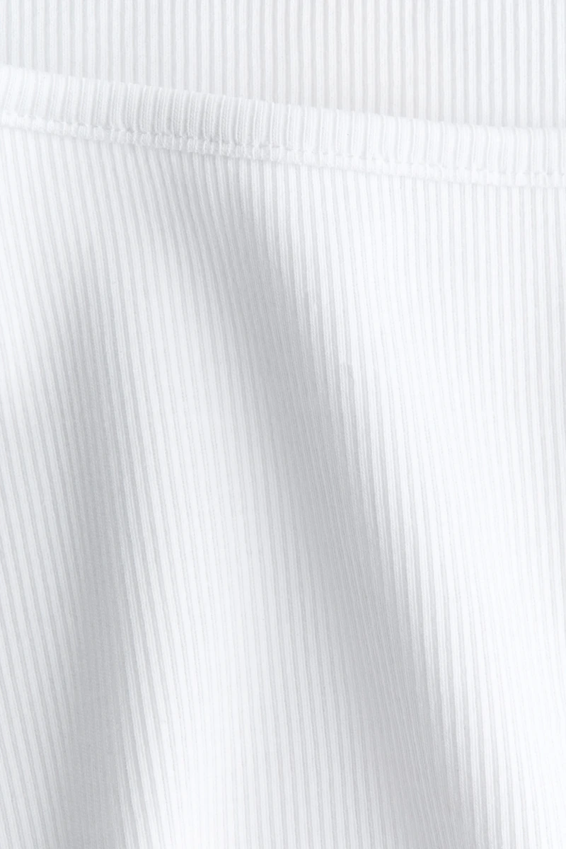 Ribbed Cotton T-Shirt