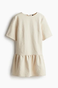 Tie-Detail Denim Dress
