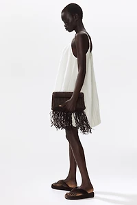 Button-Front Crêpe Dress