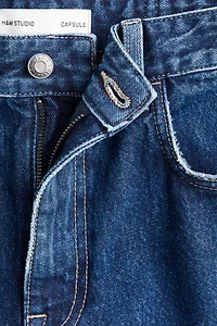 Two-Tone Straight-Leg Jeans