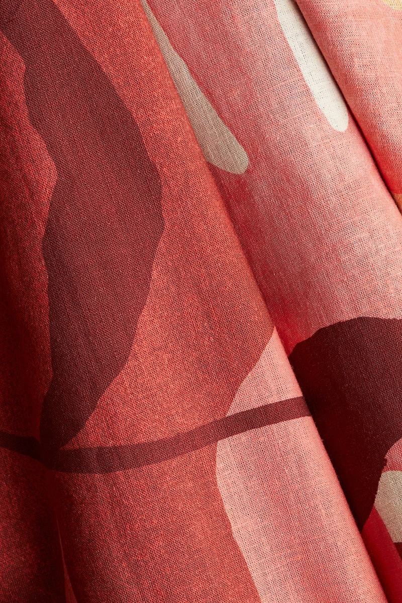 Linen-Blend Mini Dress