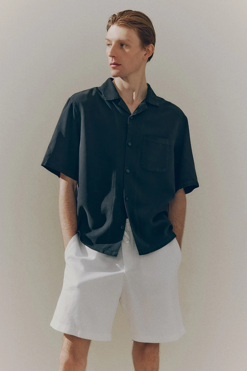 Short décontracté en lin mélangé