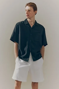 Short décontracté en lin mélangé