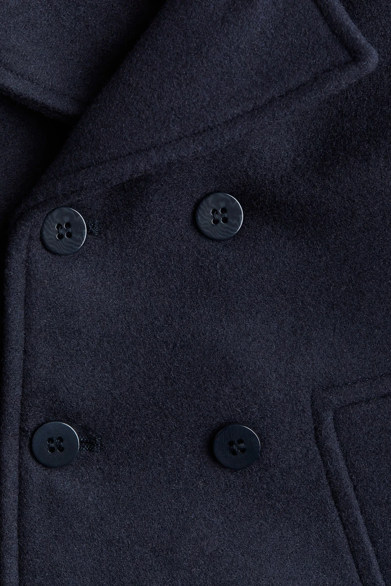 Cashmere-Blend Pea Coat