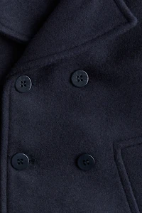 Cashmere-Blend Pea Coat