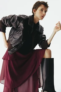 Tiered Chiffon Skirt