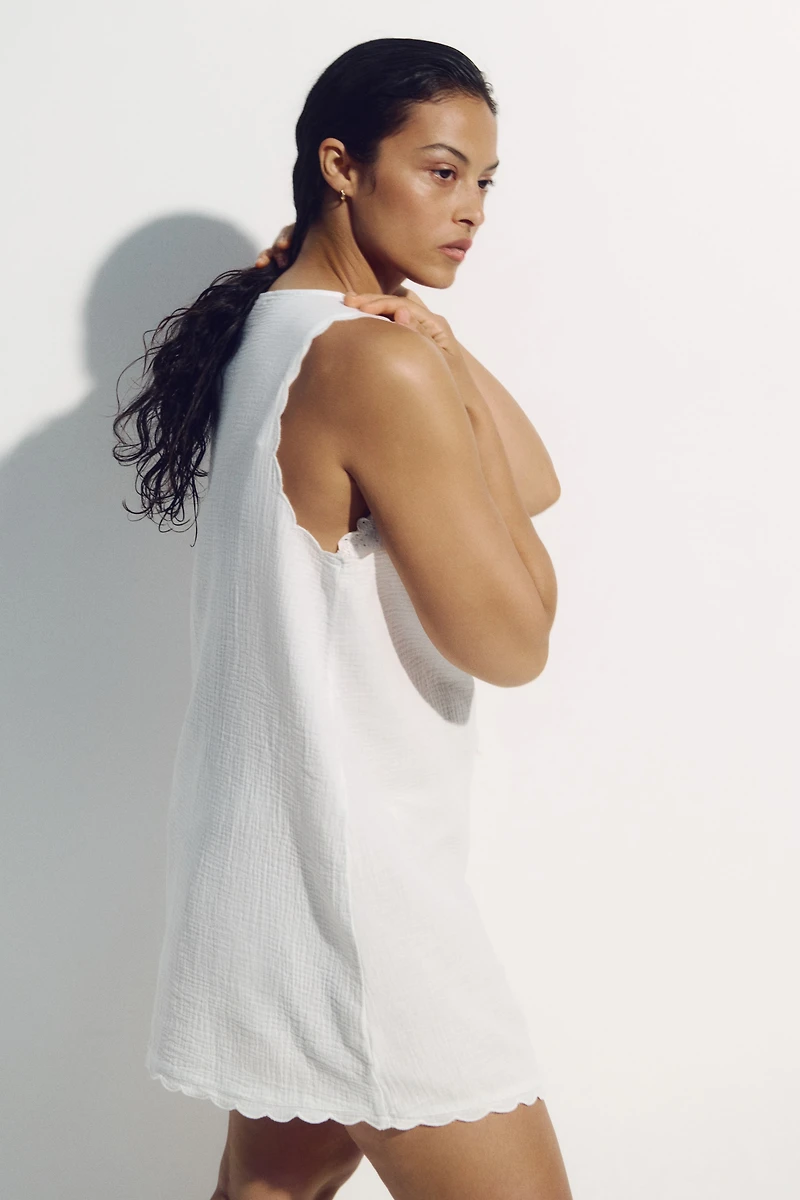 Robe de plage en mousseline coton