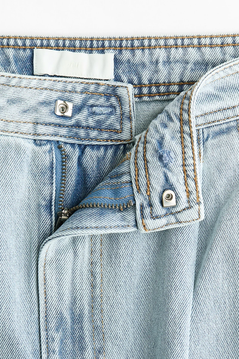 High-Waist Barrel Ankle Jeans