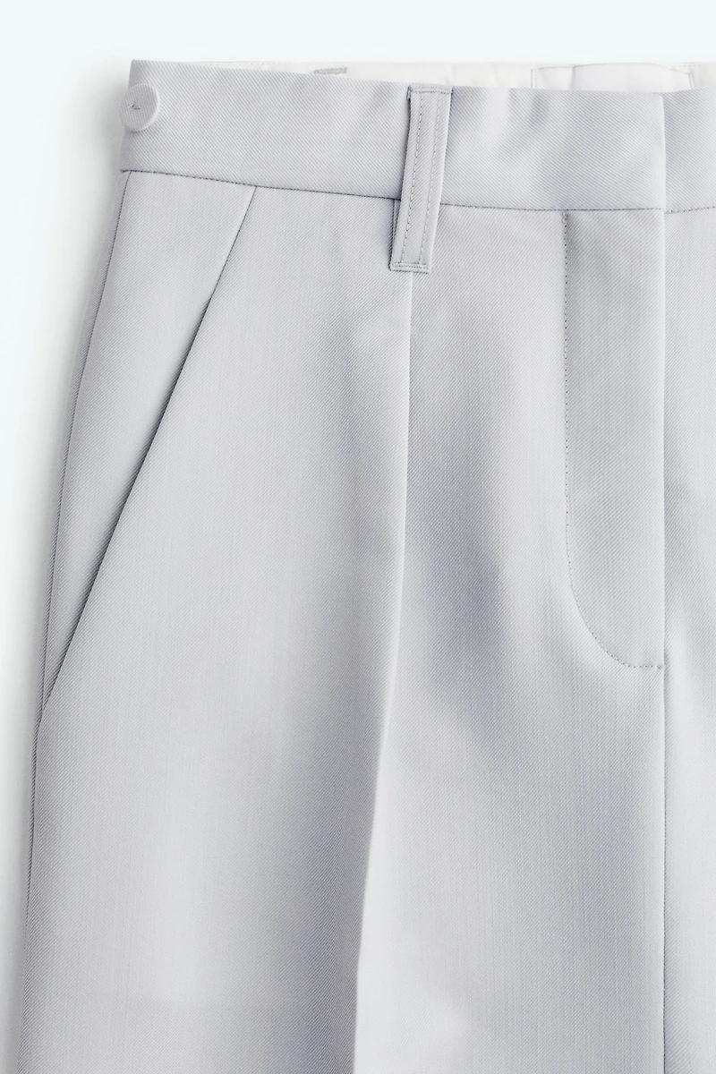 Tailored Wool-Blend Skirt
