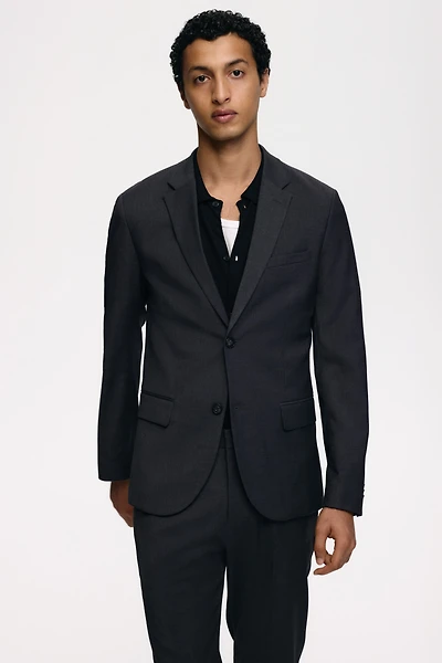 Skinny-Fit Single-Breasted Jacket