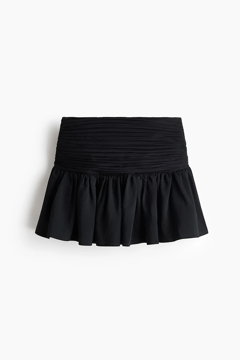 Minijupe à taille plissée