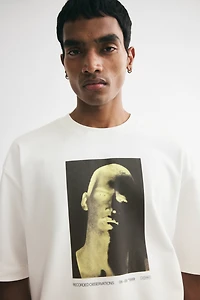 Boxy Relaxed-Fit Printed Cotton T-Shirt