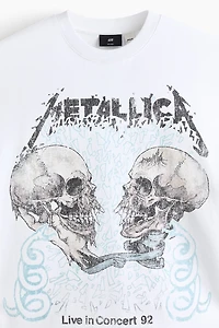 T-shirt à manches longues en coton imprimé