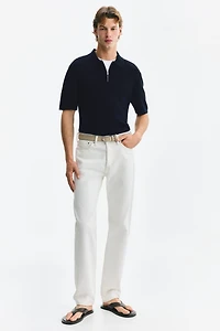 Slim-Fit Textured Polo Shirt