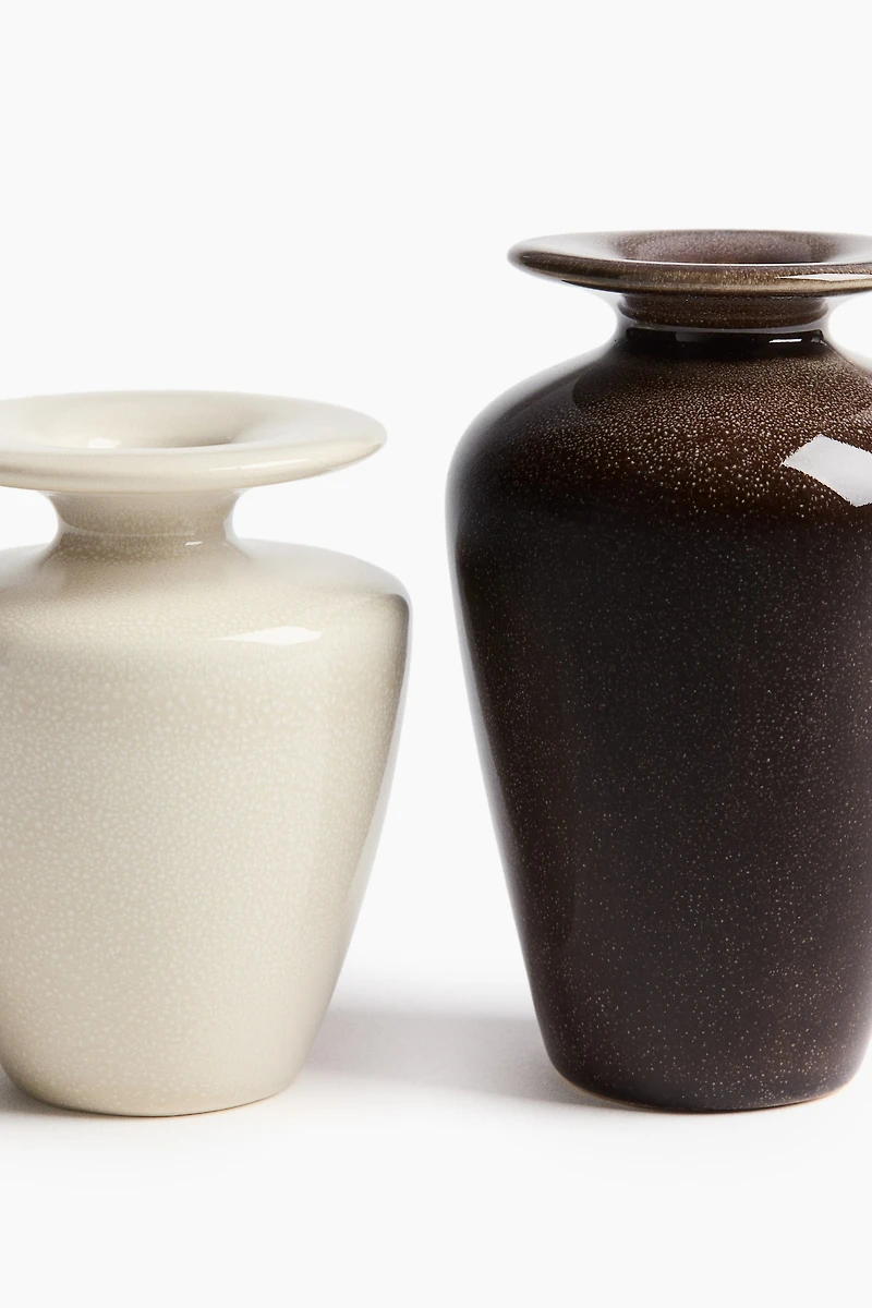 Lot de 2 mini vases en grès cérame