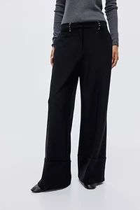 Rivet-Detail Dress Pants