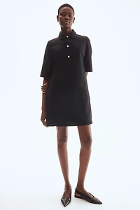 Bouclé Dress with Collar