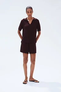 Knit Top with Collar