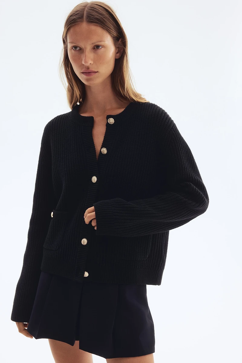 Veste en tricot côtelé