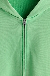 Veste à capuchon fermeture éclair grande taille