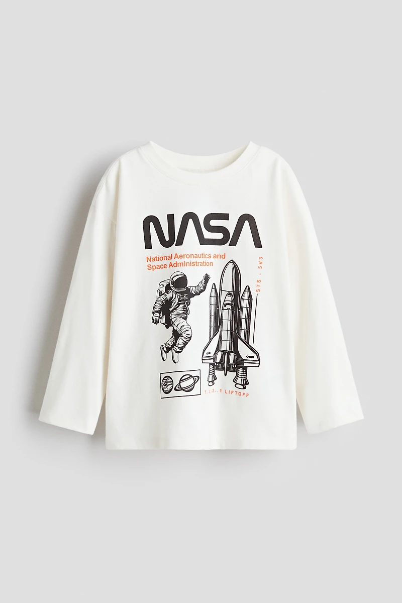 Cotton T-Shirt with Motif