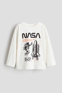 Cotton T-Shirt with Motif