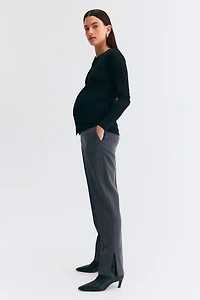 MAMA Slit-Hem Pants