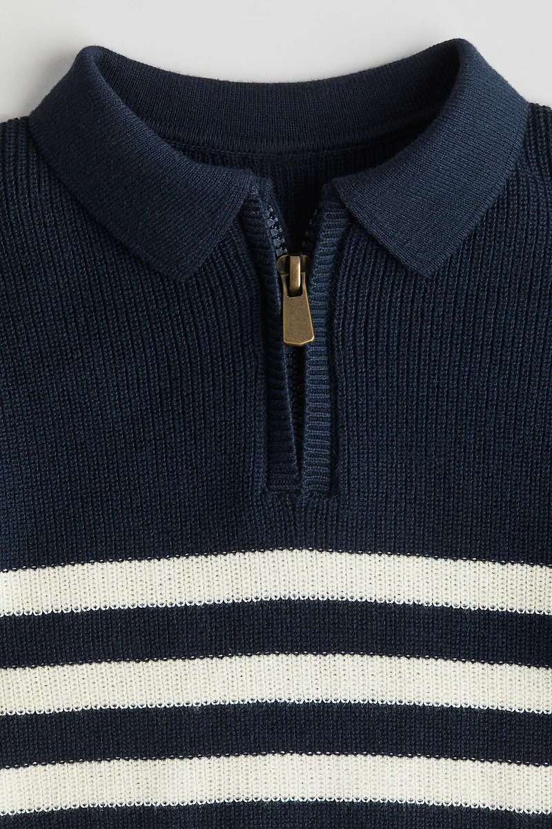 Chandail style polo en coton