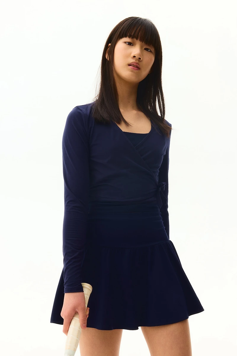 Wrap-Front Sports Top with SoftMove™