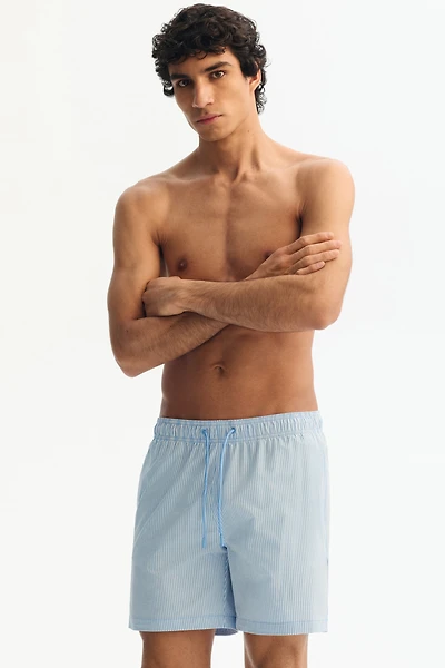 Short de bain en crépon coton