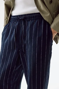 Relaxed-Fit Linen-Blend Pants