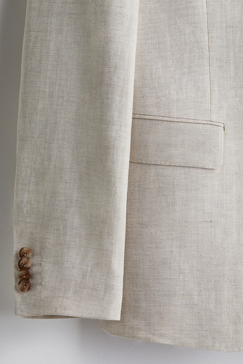 Regular-Fit Linen-Blend Jacket