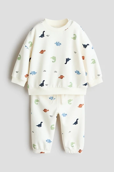 2-Piece Printed Sweatshirt and Joggers Set