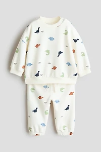 2-Piece Printed Sweatshirt and Joggers Set