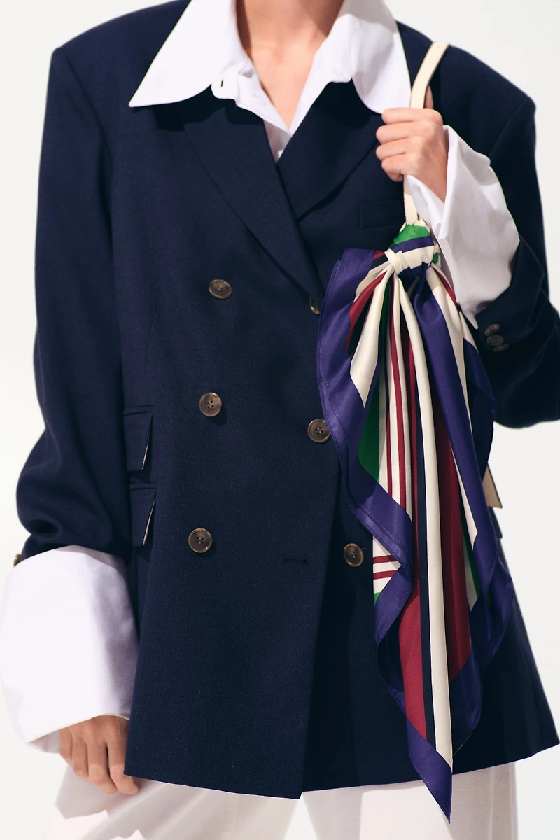 Blazer ample à fermeture croisée