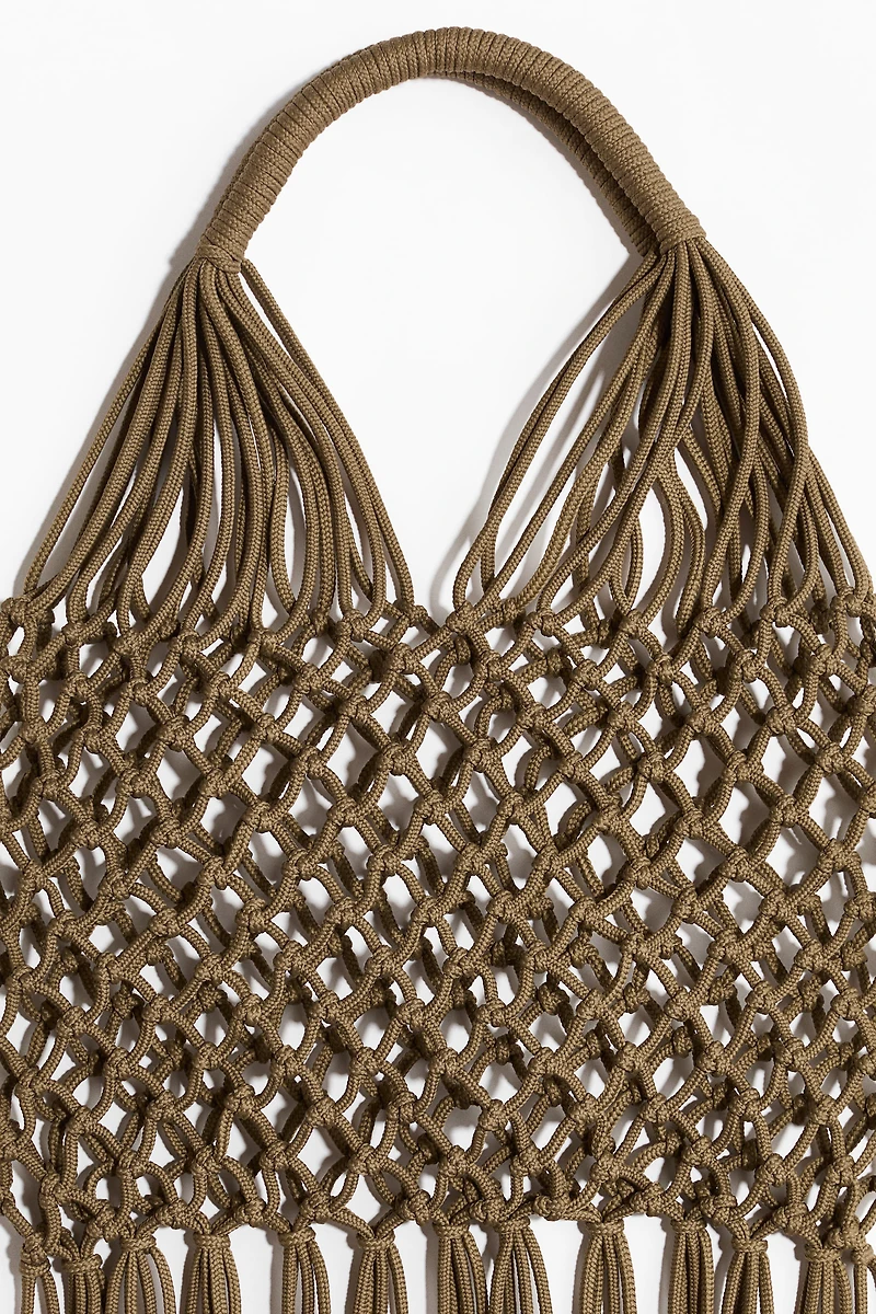 Fringed Net Shoulder Bag