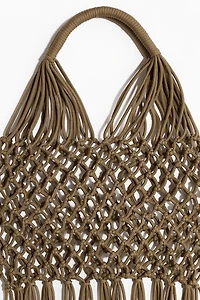 Fringed Net Shoulder Bag