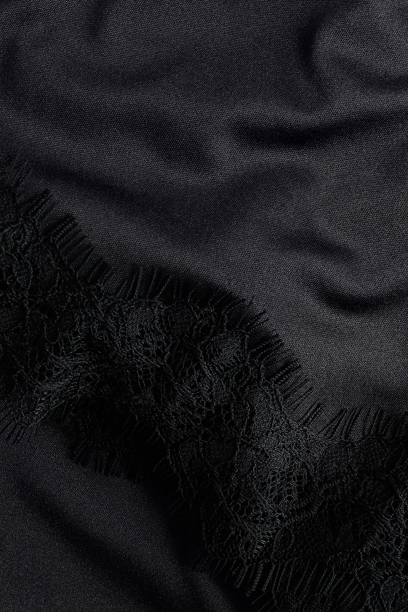 Lace-Trimmed Interlock Pants