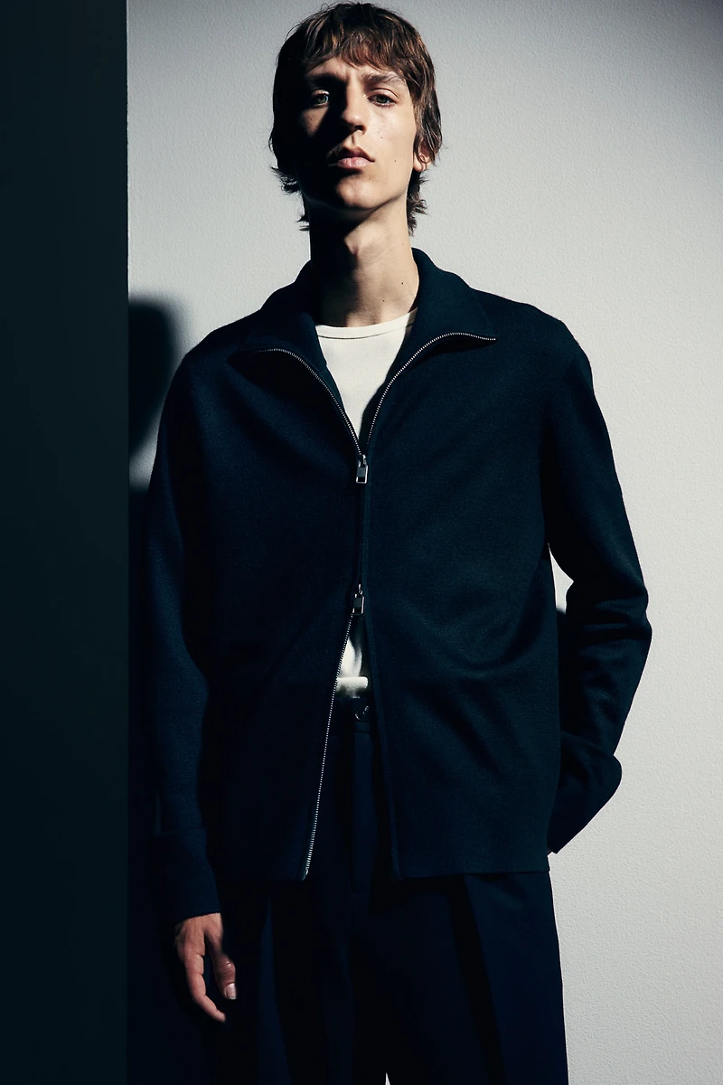 Cardigan with Zipper